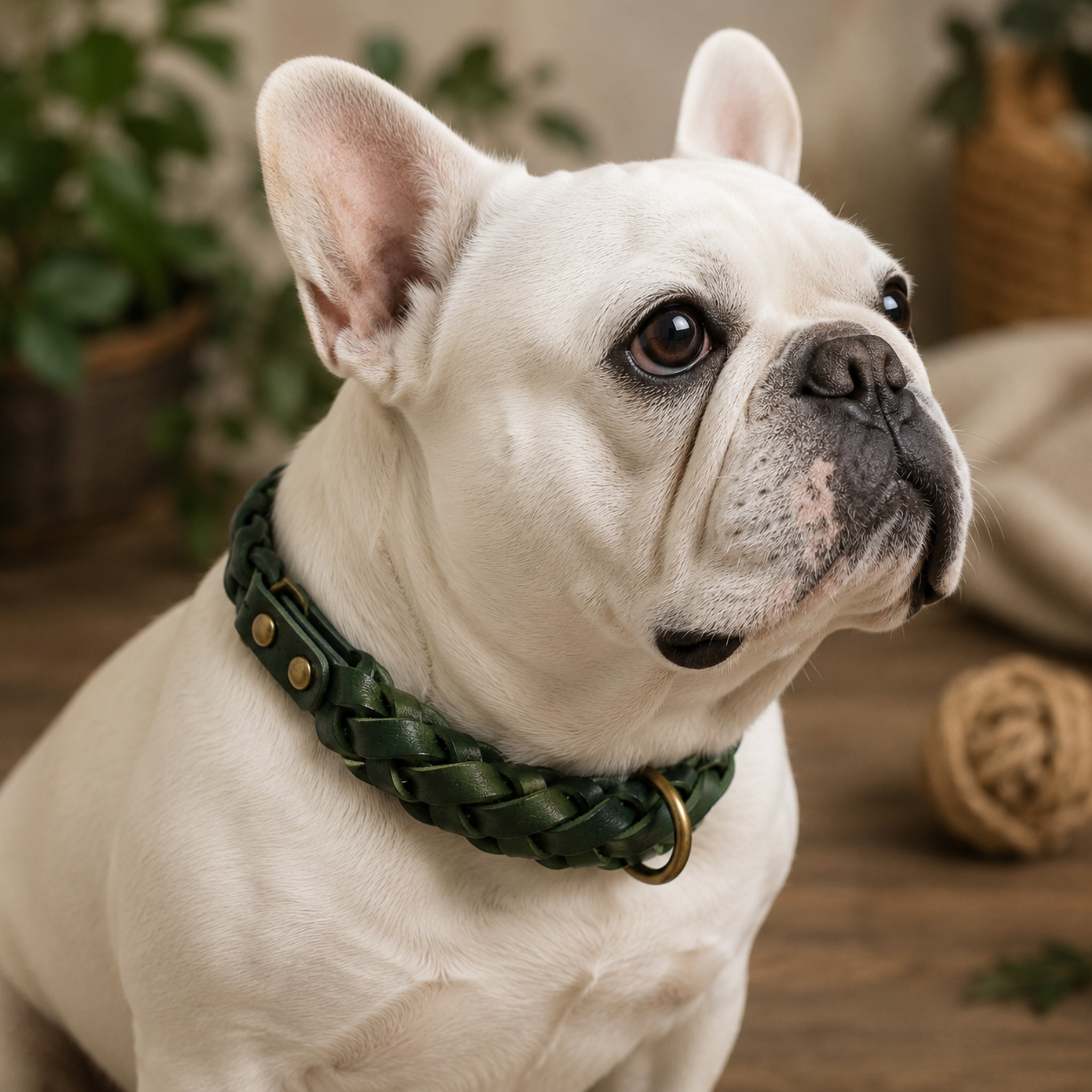 Set Collare e Guinzaglio in Pelle Toscana per Cani